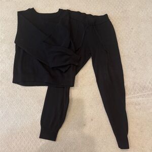 Jcrew Cashmere Blend Black Sweat Suit _ Black